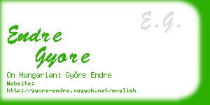 endre gyore business card