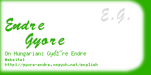 endre gyore business card